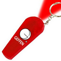 Red Light Up Keychain Whistle w/ Red LED